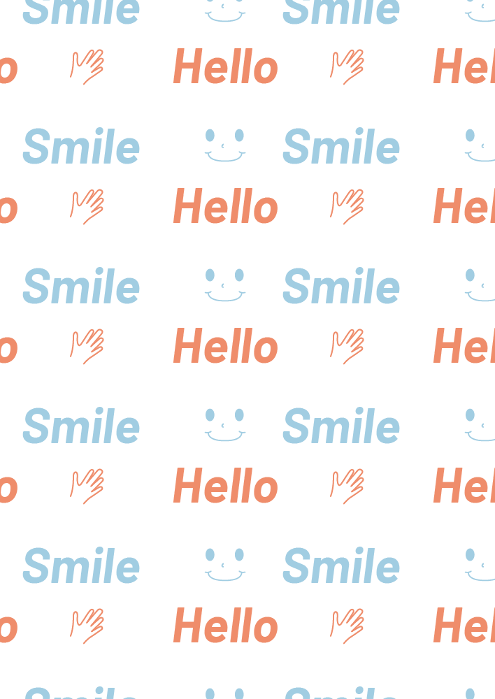 Hello Smile柄の背景のイラスト 無料のイラストなら いらすと ごー