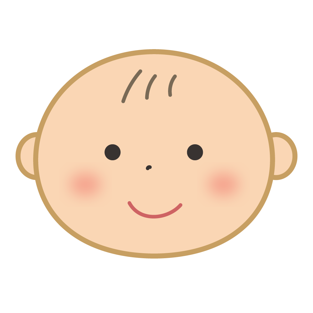 笑顔の赤ちゃんの顔のイラスト 無料のイラストなら いらすと ごー