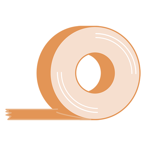 マスキングテープ（オレンジ）のイラスト