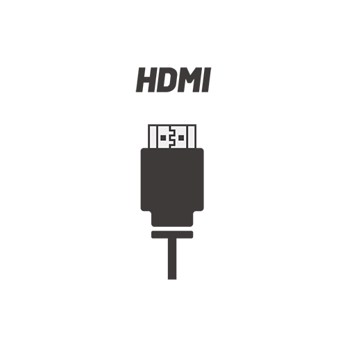HDMIケーブルアイコンのイラスト