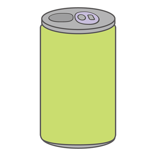 空き缶のリサイクルマークのイラスト