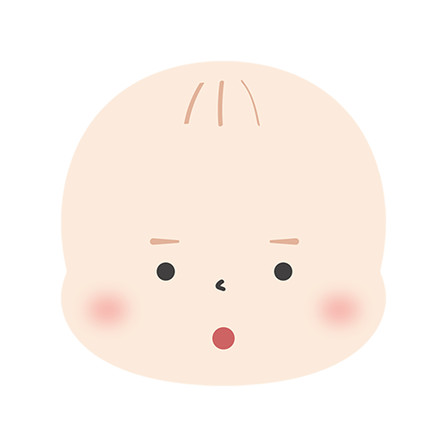 赤ちゃんの顔１のイラスト
