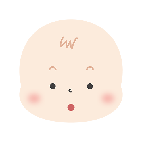 赤ちゃんの顔２のイラスト