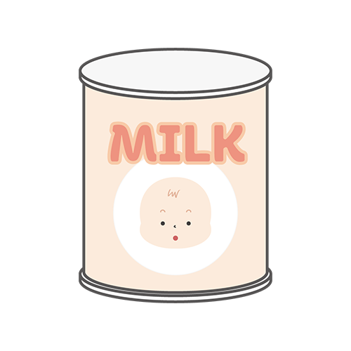 粉ミルクの缶のイラスト