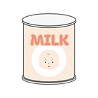粉ミルクの缶のイラスト