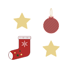 クリスマス装飾パターンのイラスト