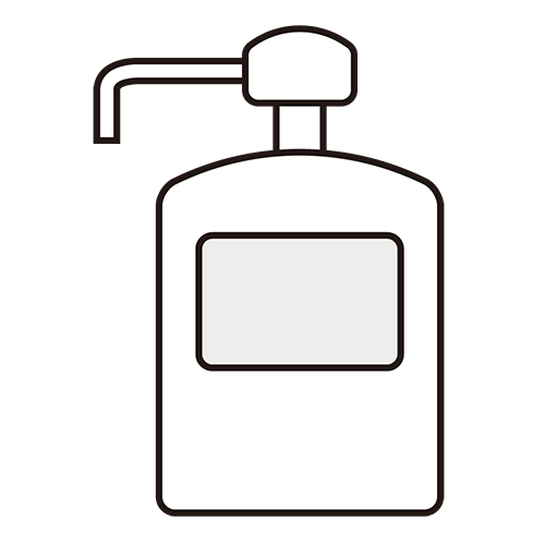 アルコール消毒のイラスト