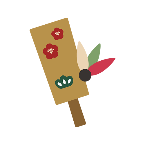 羽子板のイラスト