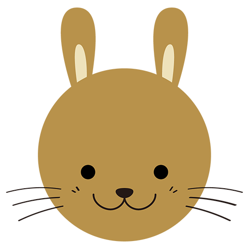 かわいい系の干支（卯）のイラスト