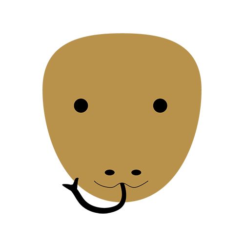 かわいい系の干支（巳）のイラスト