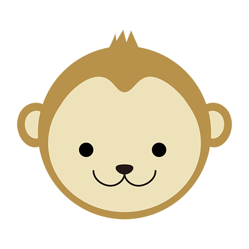 かわいい系の干支（申）のイラスト