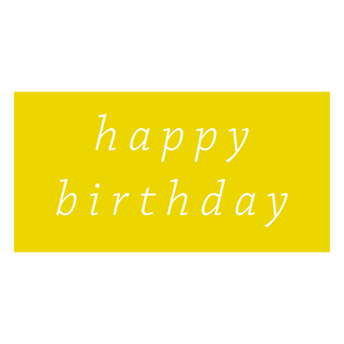 お店のPOP素材「HappyBirthday」のイラスト