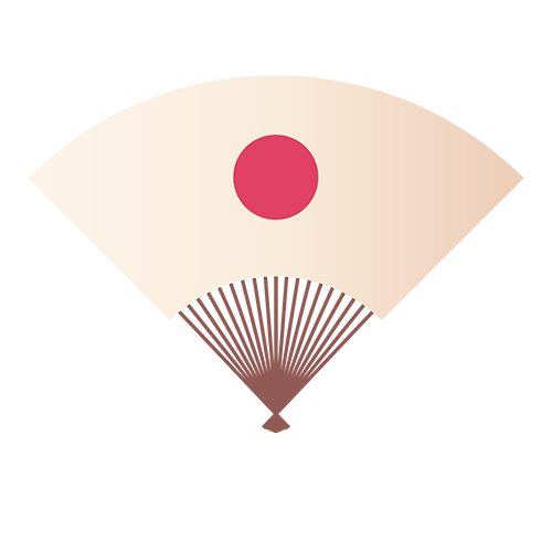 お正月向け扇子のイラスト