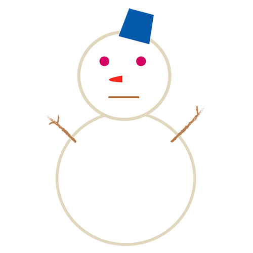 雪だるまのイラスト