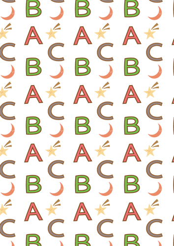 アルファベットの背景のイラスト