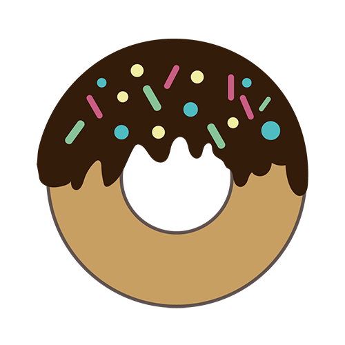 チョコドーナツのイラスト