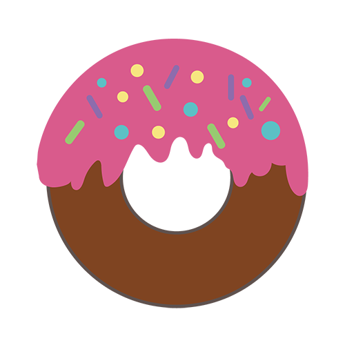 ストロベリードーナツのイラスト