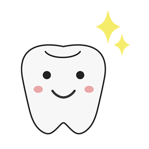 表情がある歯のイラスト