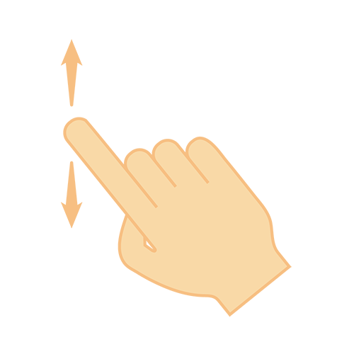 上下にしワイプのイラスト