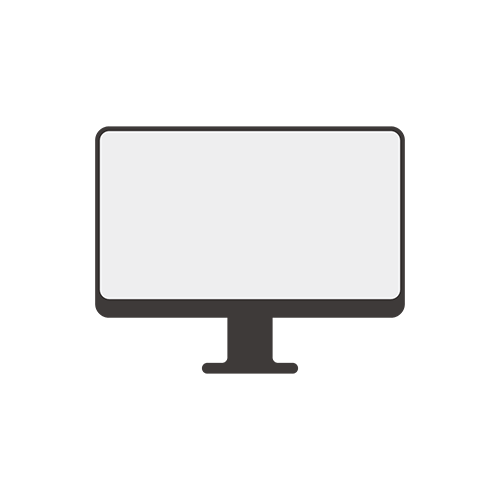 モニタ一体型パソコンアイコンのイラスト
