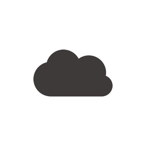 クラウドアイコン（黒）のイラスト