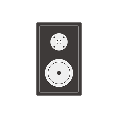 音響機器スピーカーアイコンのイラスト
