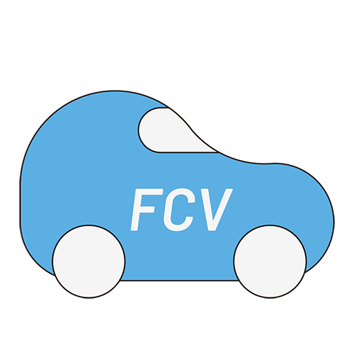 水素自動車のイラスト