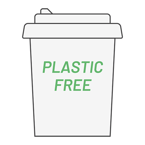 プラスチックフリーのコーヒーカップのイラスト