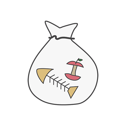 ゴミの入ったゴミ袋のイラスト