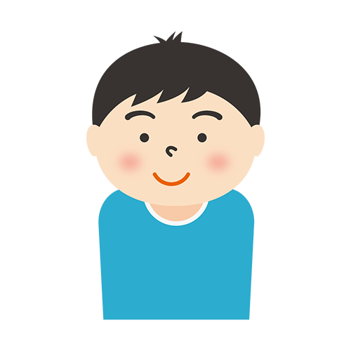 笑顔の男性のイラスト