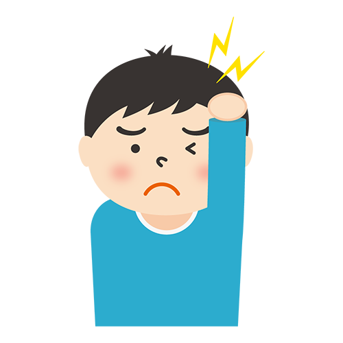 頭が痛い男性のイラスト