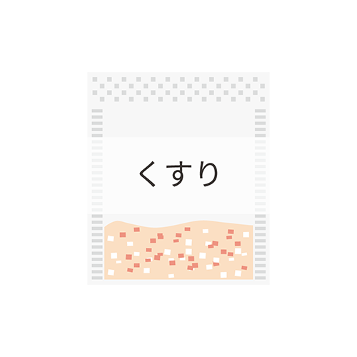 袋に入った粉薬のイラスト