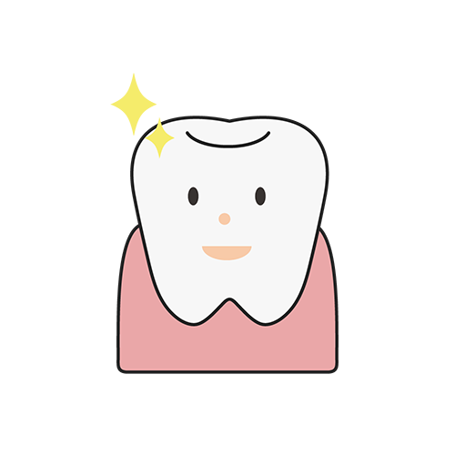 顔が付いた健康な歯のイラスト