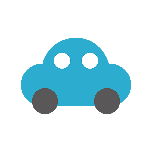 青い車のおもちゃのイラスト