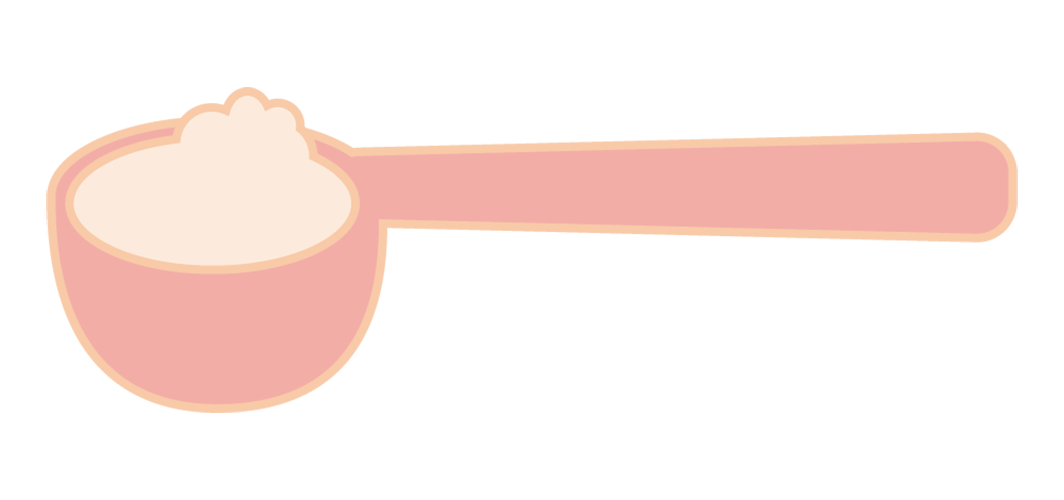 粉ミルクの計量カップのイラスト