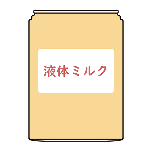 缶の液体ミルクのイラスト