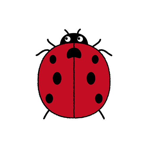 テントウムシのイラスト