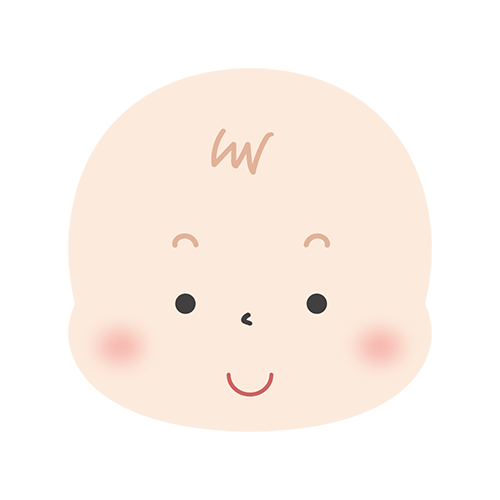 笑顔の赤ちゃんの顔のイラスト