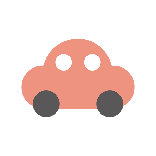 車のおもちゃ（ピンク）のイラスト
