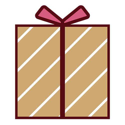 クリスマスツリー装飾クリスマスプレゼント１のイラスト