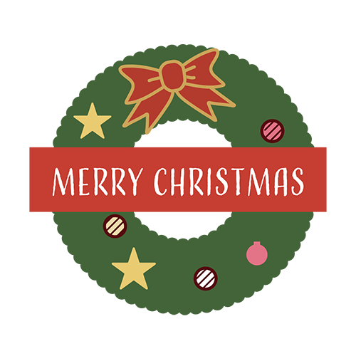 クリスマスリースのイラスト
