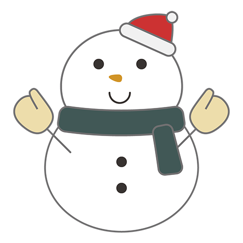 雪だるまのイラスト