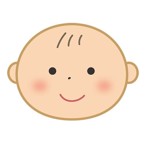 笑顔の赤ちゃんの顔のイラスト