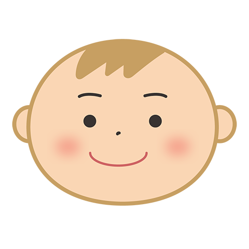 笑顔の赤ちゃんの顔のイラスト