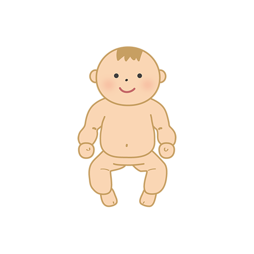 赤ちゃんの全身のイラスト
