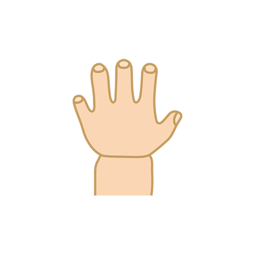 赤ちゃんの手のイラスト