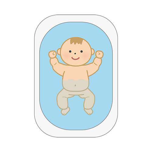 沐浴している赤ちゃんのイラスト