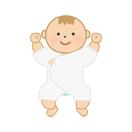 肌着を着ている赤ちゃんのイラスト