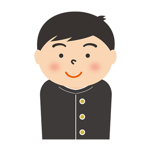 男性（中学生）のイラスト