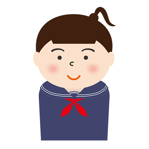 女性（中学生）のイラスト